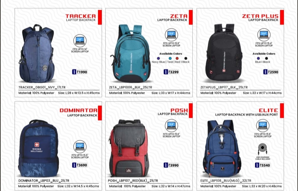 Laptop Backpack with different company and color 